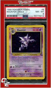 Fossil 6 Haunter Holo PSA 8