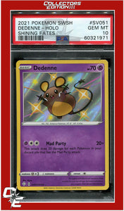 Shining Fates SV051 Dedenne Holo PSA 10