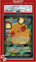 Unbroken Bonds 195a Full Art Dedenne GX 2020 Yellow A Alternate Art PSA 10
