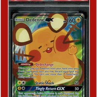 Unbroken Bonds 195a Full Art Dedenne GX 2020 Yellow A Alternate Art PSA 9