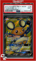 Unbroken Bonds 195 Full Art Dedenne GX PSA 9
