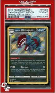 Shining Fates SV080 Galarian Obstagoon Holo PSA 10