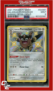 Shining Fates SV087 Galarian Perrserker Holo PSA 9