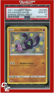 Shining Fates SV065 Galarian Yamask Holo PSA 10