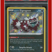 Shining Fates SV078 Galarian Zigzagoon Holo PSA 10