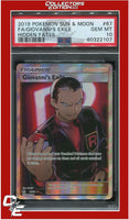 Hidden Fates 67 Full Art Giovanni's Exile PSA 10
