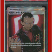 Hidden Fates 67 Full Art Giovanni's Exile PSA 9