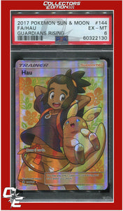 Guardians Rising 144 Full Art Hau PSA 6