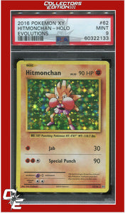 Evolutions 62 Hitmonchan Holo PSA 9