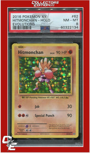 Evolutions 62 Hitmonchan Holo PSA 8