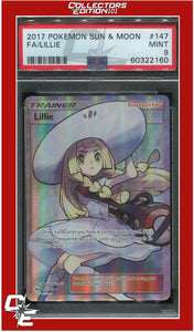 Sun & Moon 147 Full Art Lillie PSA 9