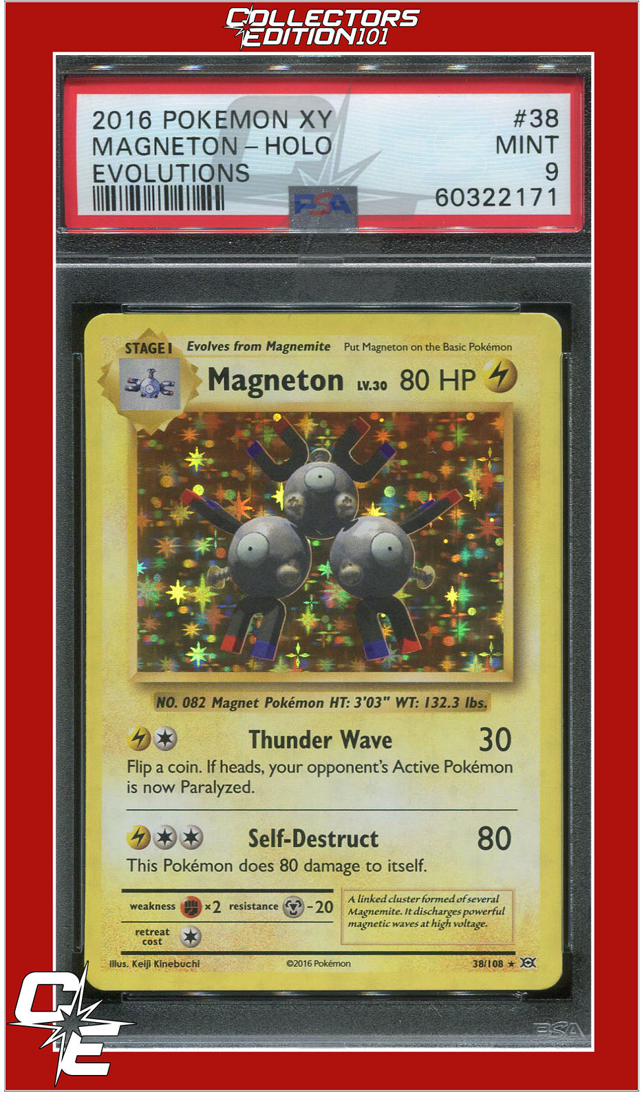 Evolutions 38 Magneton Holo PSA 9