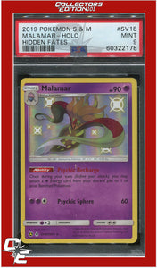 Hidden Fates SV18 Malamar Holo PSA 9