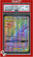 Unified Minds 245 Full Art Mega Sableye & Tyranitar GX Secret PSA 9
