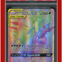 Unified Minds 245 Full Art Mega Sableye & Tyranitar GX Secret PSA 9