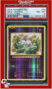 Evolutions 53 Mew Reverse Foil PSA 8