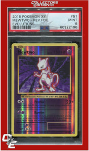 Evolutions 51 Mewtwo Reverse Foil PSA 9