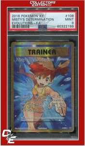 Evolutions 108 Full Art Misty's Determination PSA 9