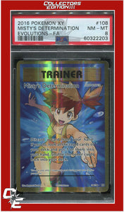 Evolutions 108 Full Art Misty's Determination PSA 8