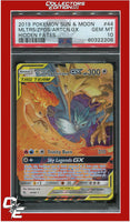 Hidden Fates 44 Moltres & Zapdos & Articuno GX PSA 10
