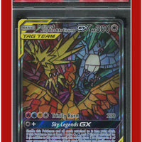 SM Black Star Promo SM210 Full Art Moltres & Zapdos & Articuno GX PSA 9