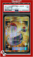 Sun & Moon 160 Full Art Switch Secret PSA 7
