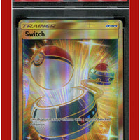 Sun & Moon 160 Full Art Switch Secret PSA 7