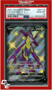 Shining Fates SV112 Full Art Toxtricity V PSA 10