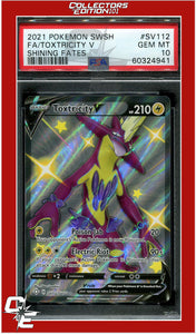 Shining Fates SV112 Full Art Toxtricity V PSA 10