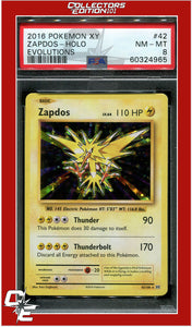 Evolutions 42 Zapdos Holo PSA 8