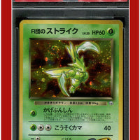 Japanese Gym 123 Rocket's Scyther Holo PSA 6