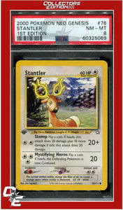 Neo Genesis 1st Edition 76 Stantler PSA 8