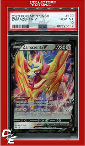 Sword & Shield 139 Zamazenta V PSA 10