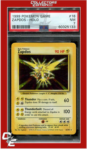 Base Set 16 Zapdos Holo PSA 7