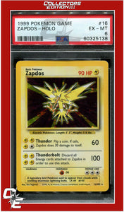 Base Set 16 Zapdos Holo PSA 6