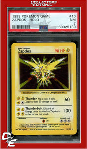 Base Set 16 Zapdos Holo PSA 7