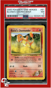 Gym Heroes 61 Blaine's Charmander PSA 7