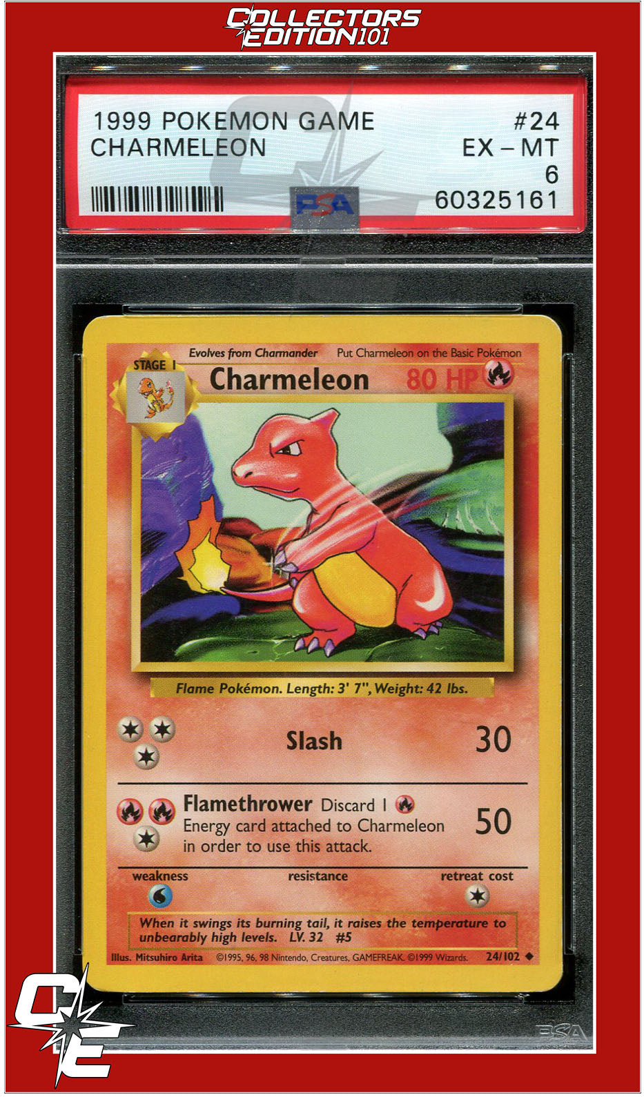 Base Set 24 Charmeleon PSA 6