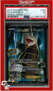 Primal Clash 153 Full Art Aggron EX PSA 5