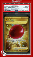 Sword & Shield 213 Full Art Air Balloon Secret PSA 10
