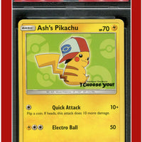 SM Black Star Promo SM112 Ash's Pikachu I Choose You! PSA 7