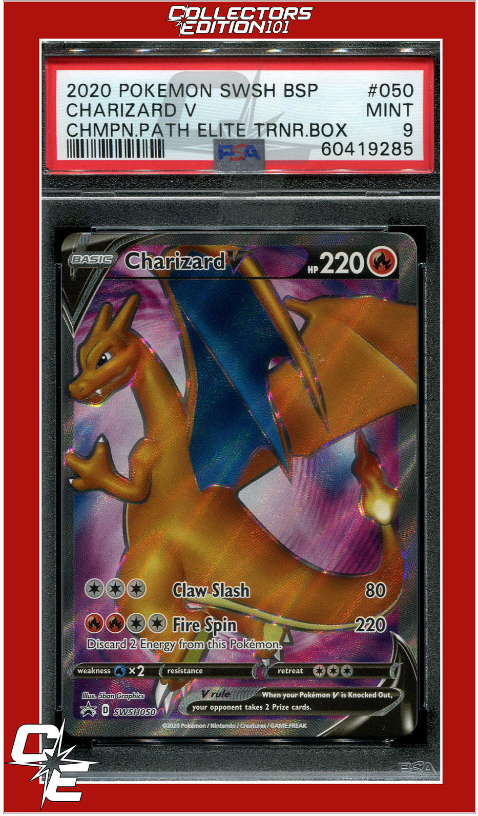 SWSH Black Star Promo 050 Charizard V PSA 9