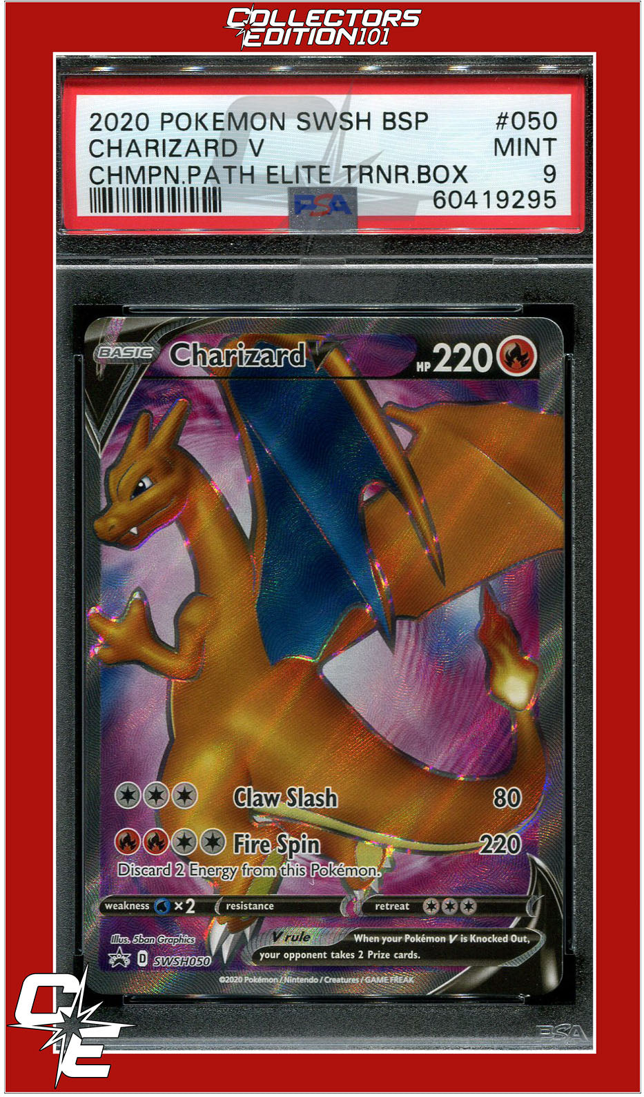 SWSH Black Star Promo 050 Charizard V PSA 9