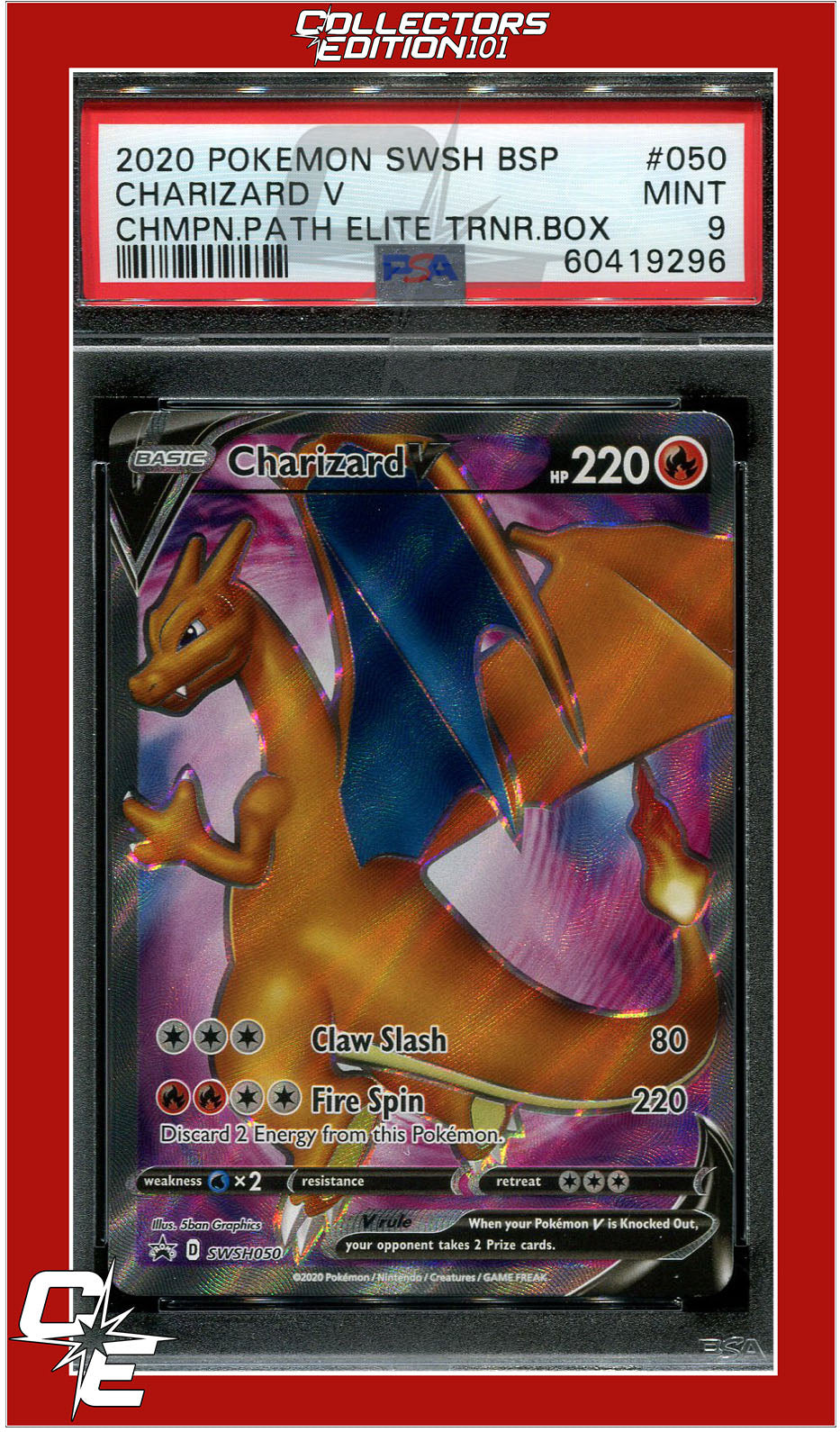 SWSH Black Star Promo 050 Charizard V PSA 9