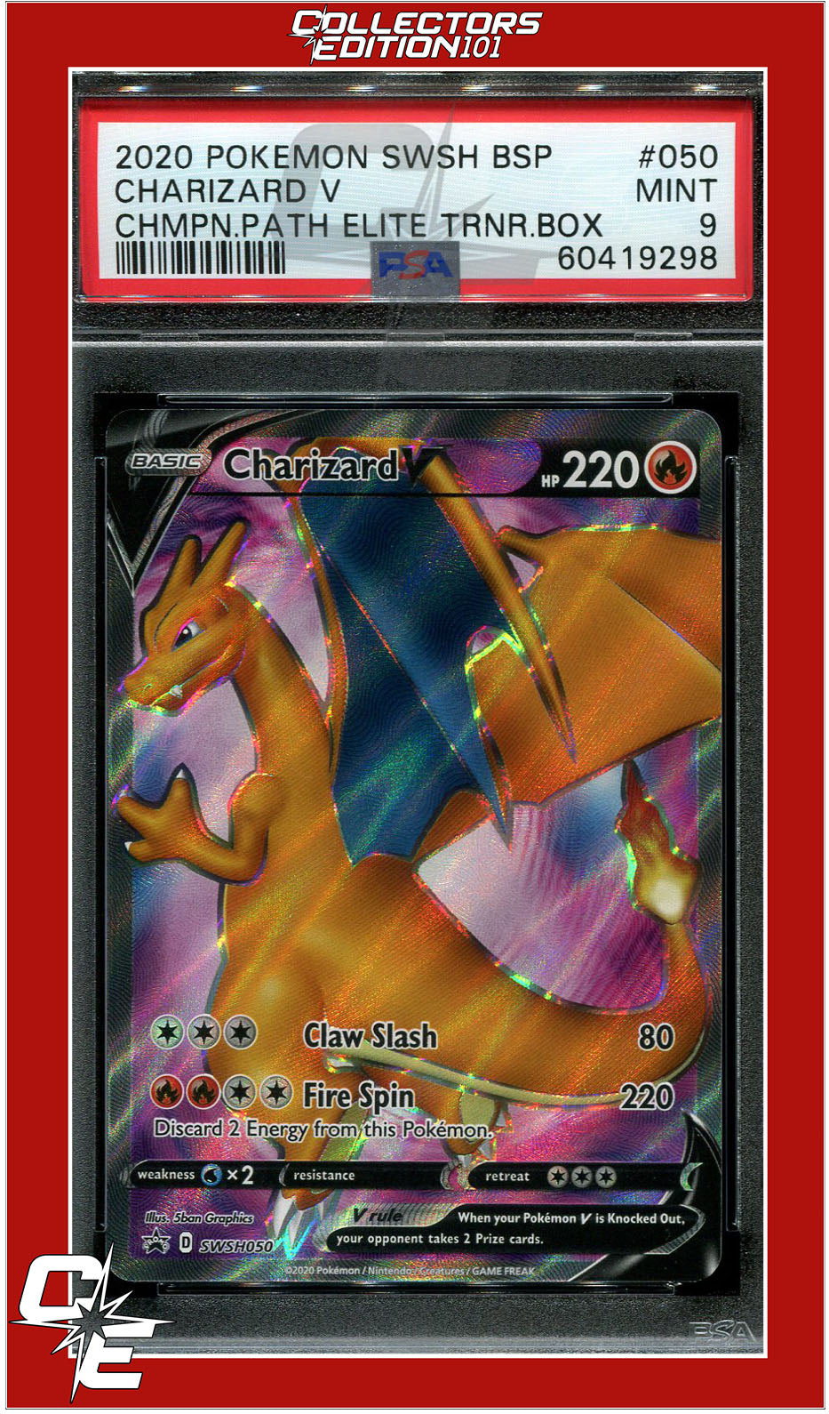 SWSH Black Star Promo 050 Charizard V PSA 9