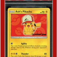 SM Black Star Promo SM109 Ash's Pikachu I Choose You! PSA 9