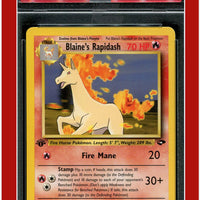 Gym Challenge 33 Blaine's Rapidash 1st Edition PSA 8