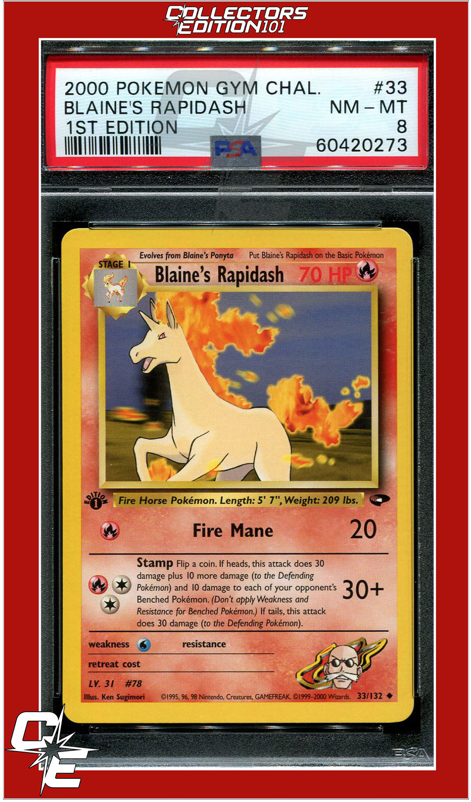 Pokemon Blaine's outlet Ponyta & Blaine’s Rapidash