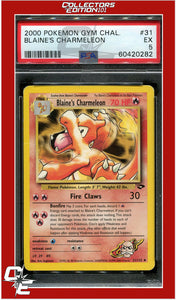 Gym Challenge 31 Blaine's Charmeleon PSA 5