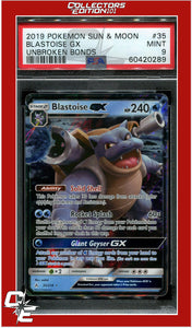 Unbroken Bonds 35 Blastoise GX PSA 9